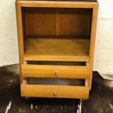 Scandinavian bedside wooden blond & compass feet