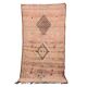 Vintage Moroccan Runner Rug 124 x 256 cm, Berber Wool Rug, Handmade Rug