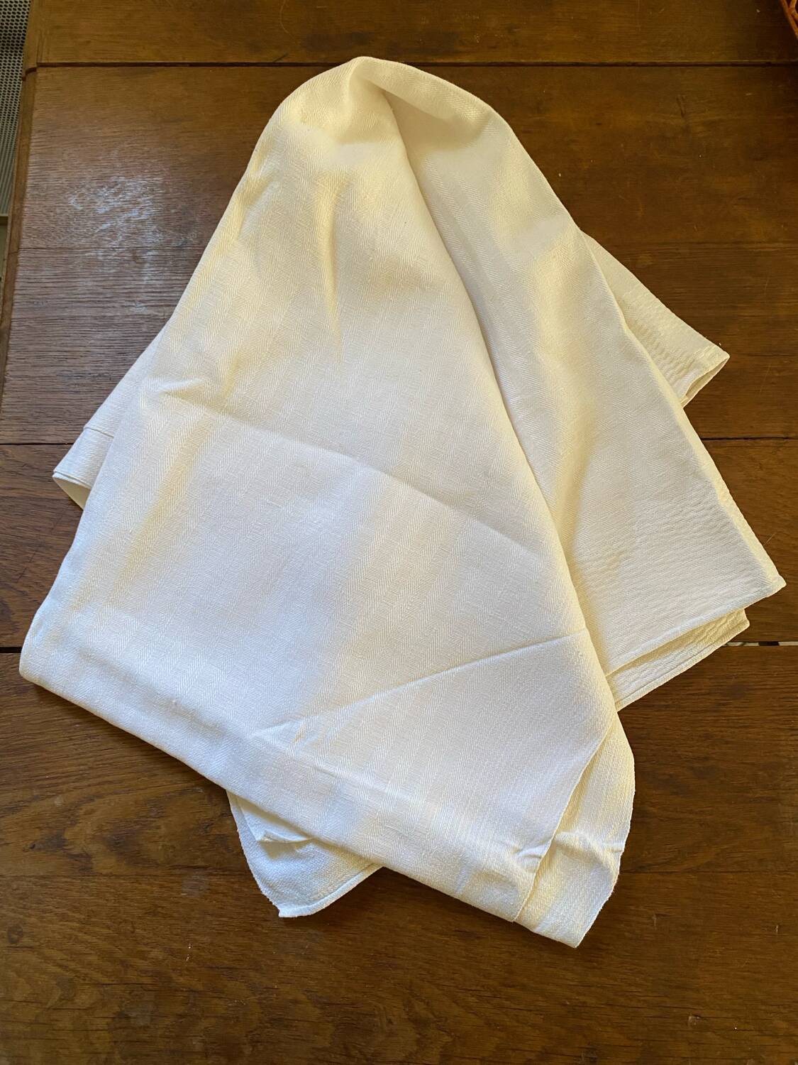 Old winegrower's tablecloth.