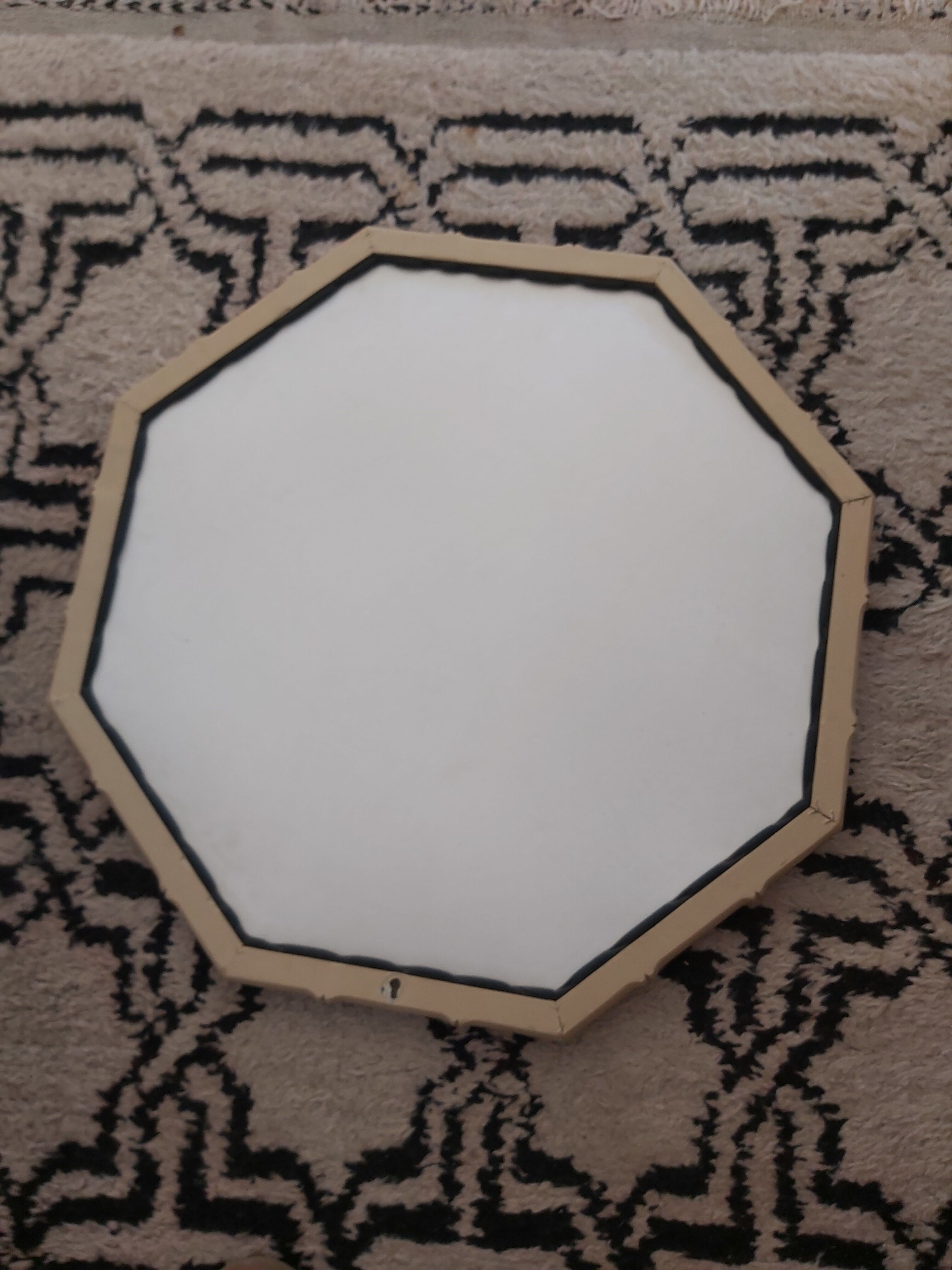 Octagonal mirror 70-80 years 62x62cm