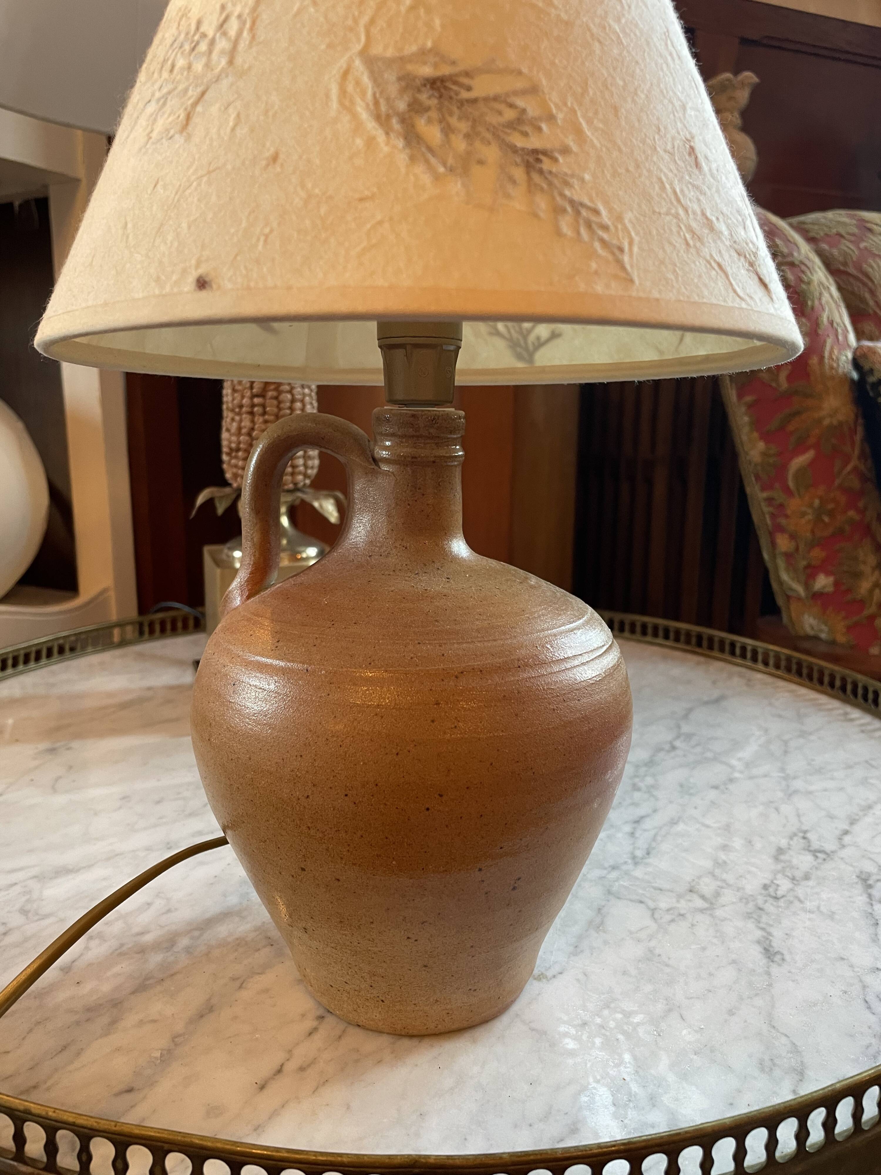 Vintage stoneware lamp