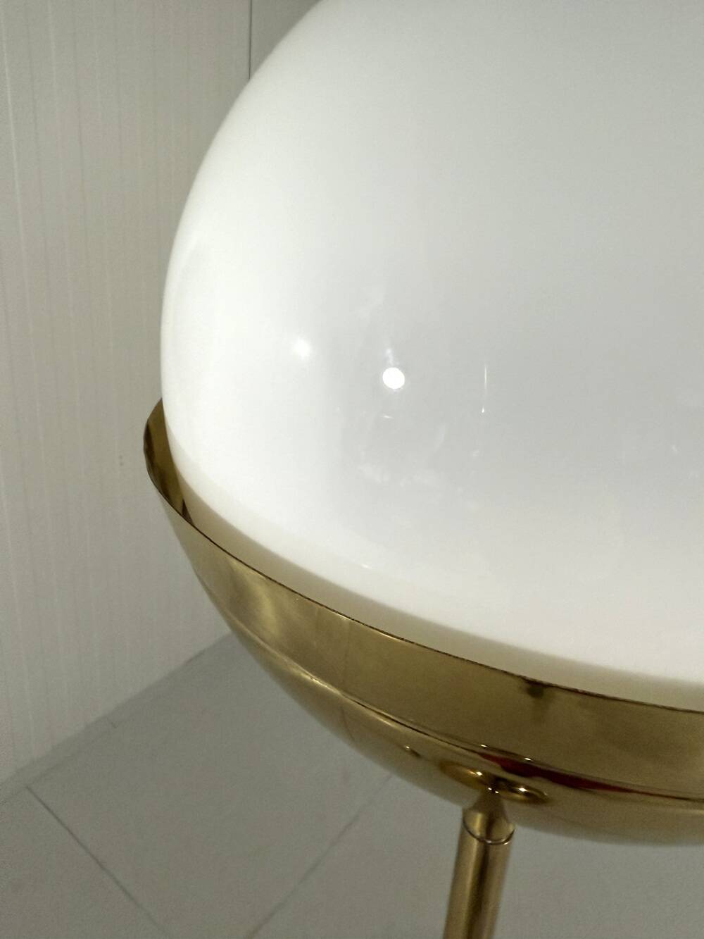 Vereinigte Werkstätten München brass & glass globe floor lamp 1960’s
