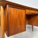 1960s Vintage Mid-Century Curved Danish Teak Writing Desk
