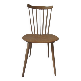 Vintage Scandinavian design chair in beech, waxed finish.