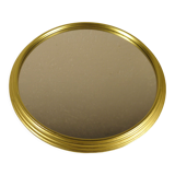 Golden round mirror