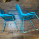 Duo de chaises enfant vintage maternelle Grofilex bleues