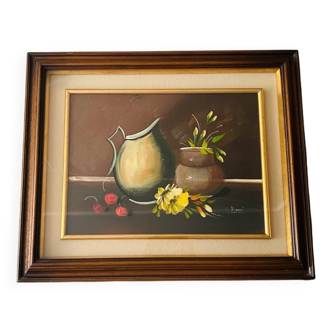 Still life painting signed Vanni