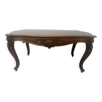 Louis XV style desk in solid walnut, 19th century