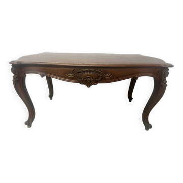 Louis XV style desk in solid walnut, 19th century