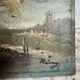 Old French Barbizon countryside painting