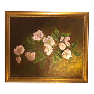 Table XXeme, bouquet, framed and signed.