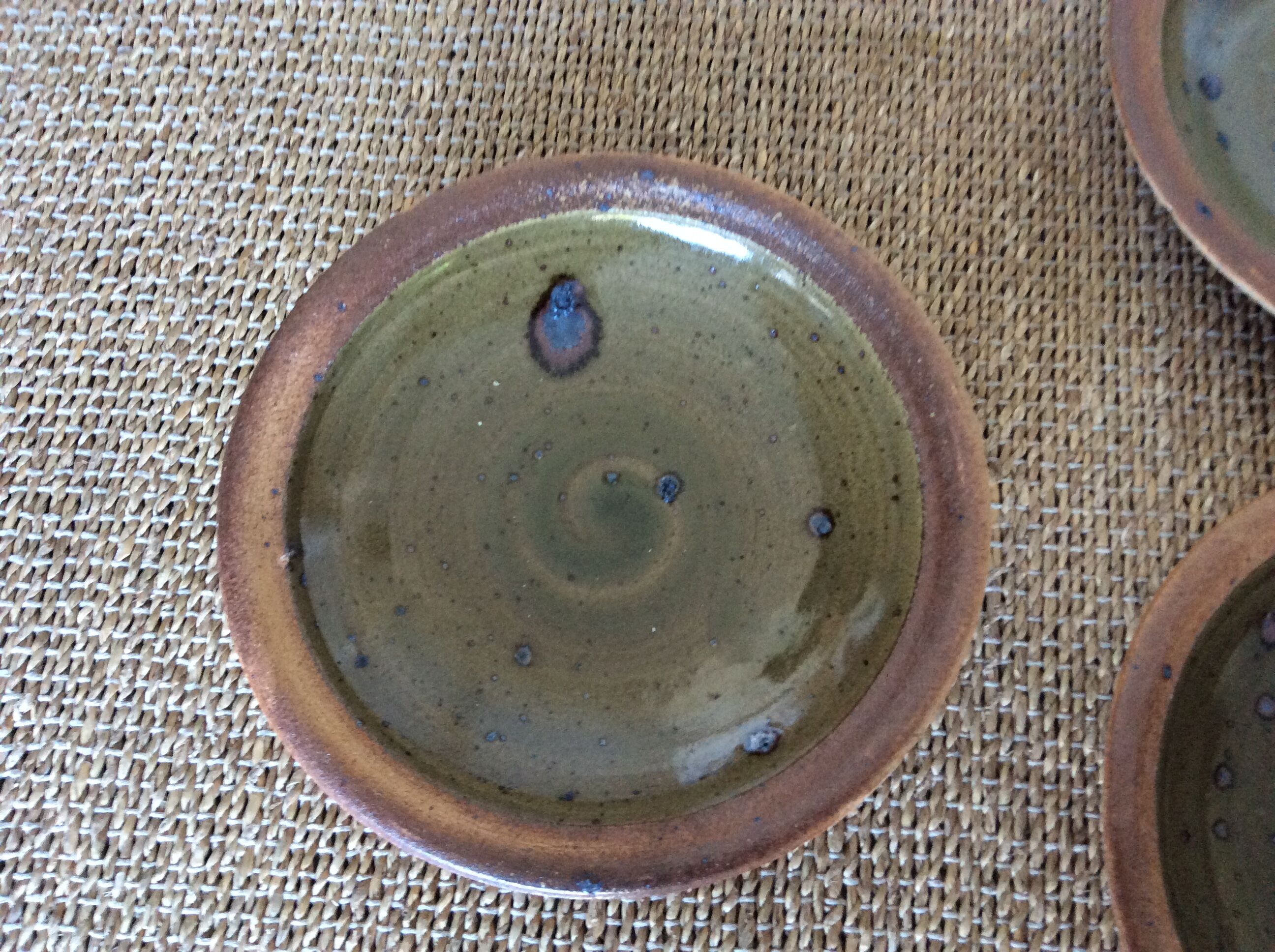 Set of stoneware plates