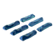 Set of 6 ceramic knife holders, handcrafted, Blue, 1970
