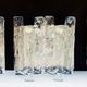 Lot of 3 J. T. Kalmar Sconces Light Wall Mounted Brutalist Mid Century  - 2 pieces are 25cm X 12 cm
