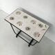 Ceramic and wrought iron side table