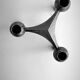 Stoff Nagel designer candle holder in genuine chrome-plated metal, Denmark 1960s