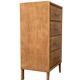 Vintage chest of drawers with compass feet, oak, original patina, 1950s