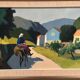 Swedish Oil on Canvas – “Riders on the Road, Crete by Stig Wernheden
