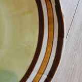 7 old stoneware flat plates