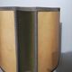 Vintage lamp with wove paper lampshade and velvet
