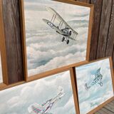 Set of 5 vintage U.S. MILITARY aircraft posters
