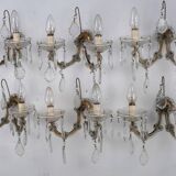 Set of six Maria Teresa sconces. Italy 1940s