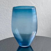 Big Opalescent Vase in Hand Blown Murano Glass, Blue Purple Gold Iridescent