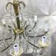 Chandelier with 8 lights in bronze and crystal