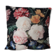 Coussin fleuri en velours