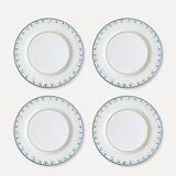 Set of 4 hand-painted ceramic dinner plates