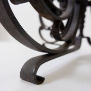 Art Nouveau Wrought iron tripod floor candlestick