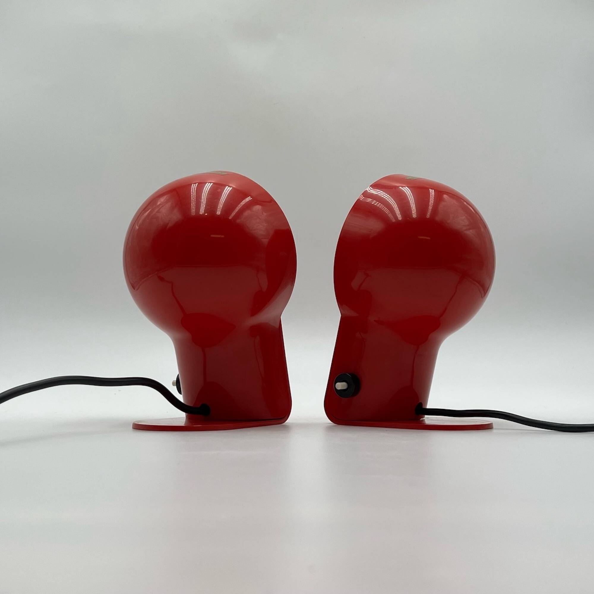 Pair of Table Lamps 'Panda' by Ambrogio Pozzi for Harveiluce, 70s