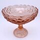 Cup mounted on foot patterns fruit glass pink