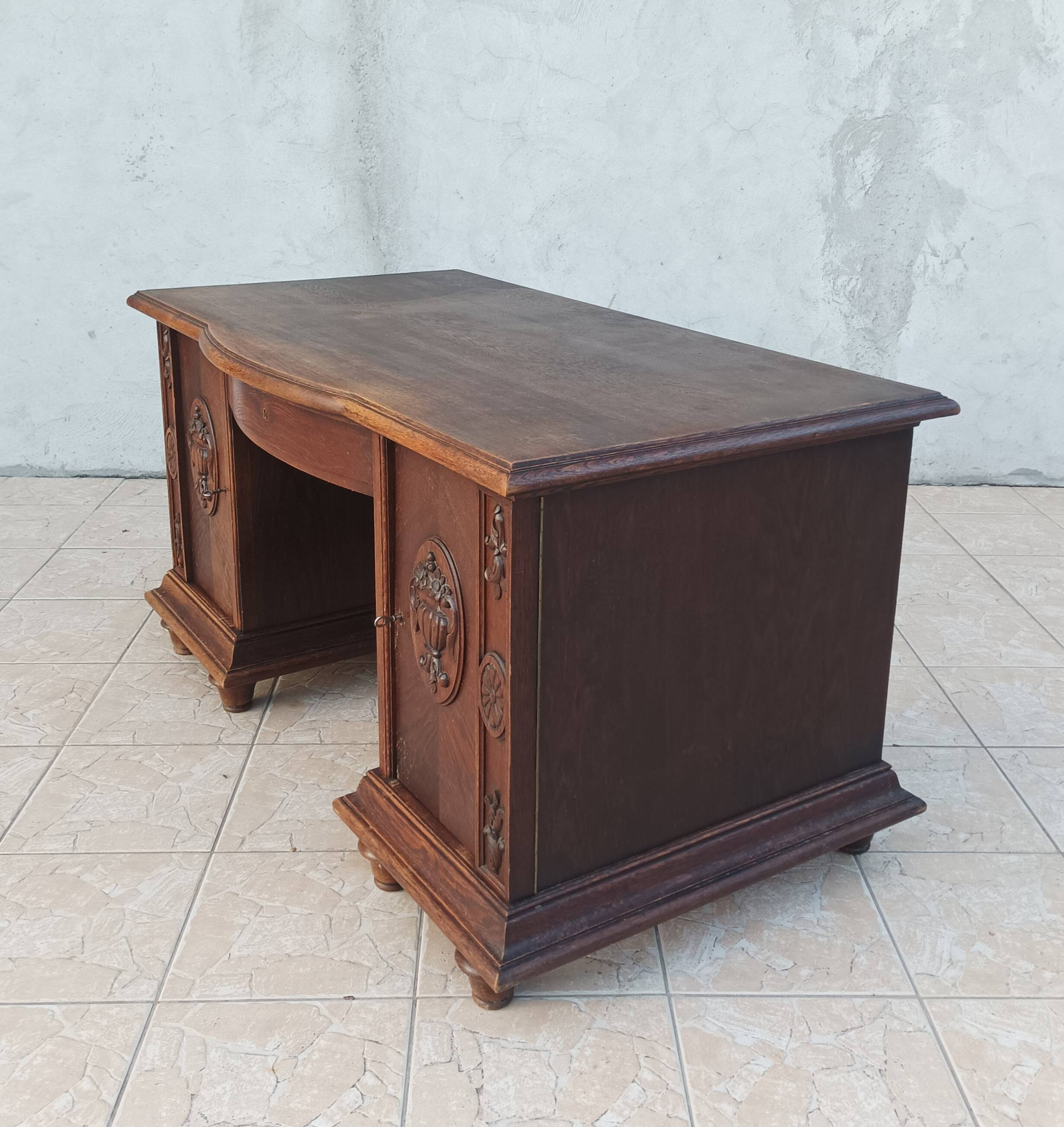Art Deco oak desk