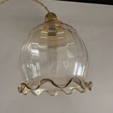 Vintage amber glass chandelier