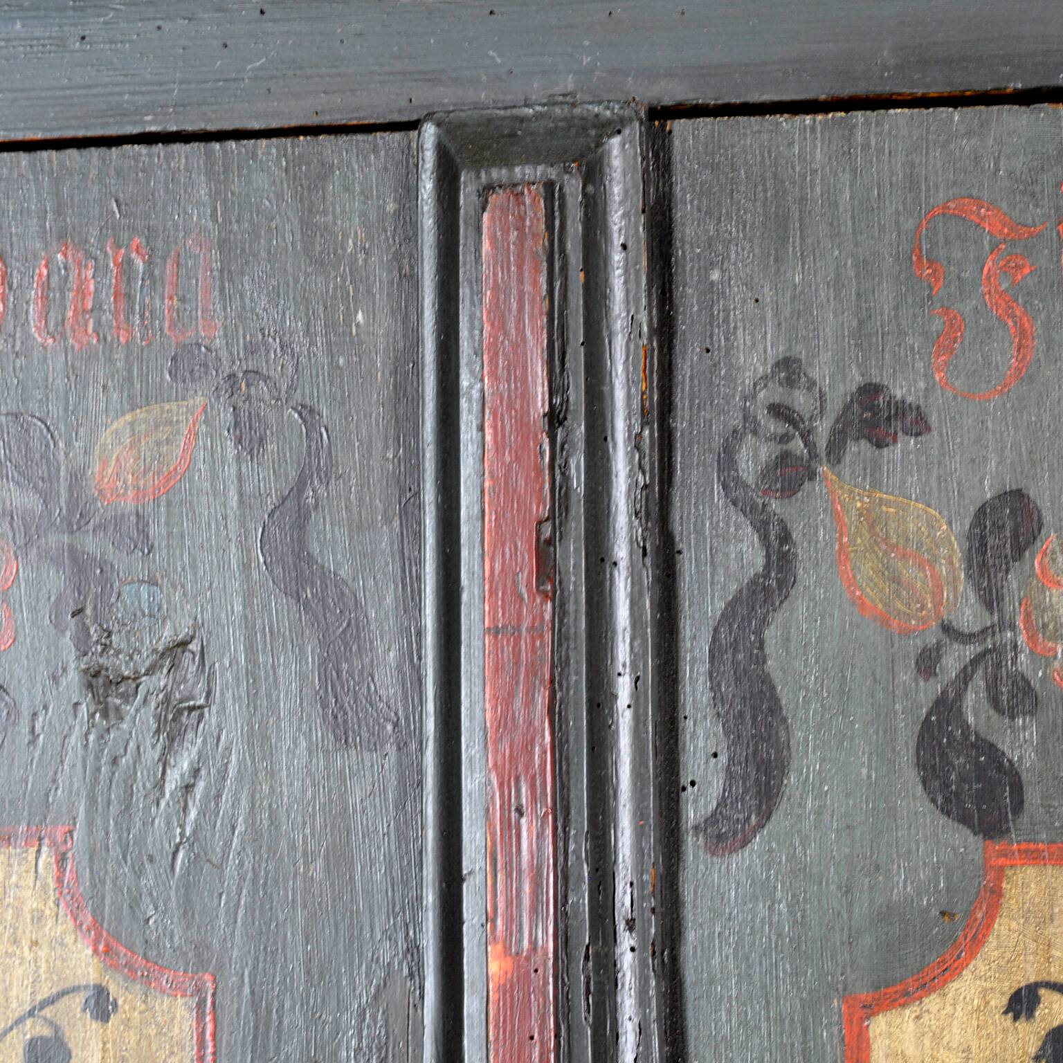 German folk art bridal armoire, 1809