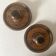 Pair of carved wooden wall hooks