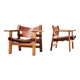 Borge Mogensen Pair of Spanish Chairs model 2226 for Fredericia Denmark 1958