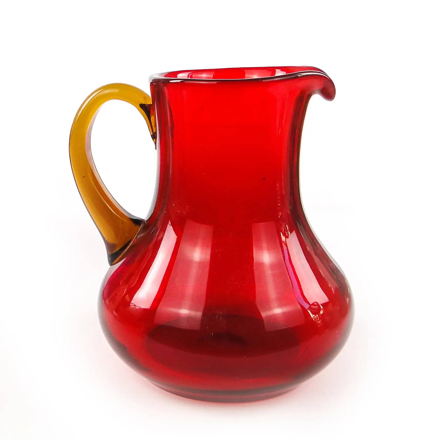 Jarre moderne du milieu du siècle, en verre, conçue par L. Fiedorowicz, Pologne, années 1970