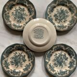 5 small antique Wedgwood ironstone plates – 17.5 cm