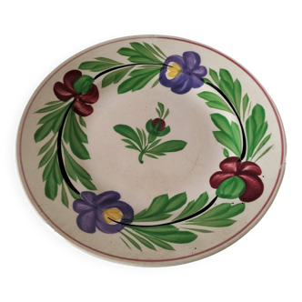 Old opaque plate from Sarreguemines