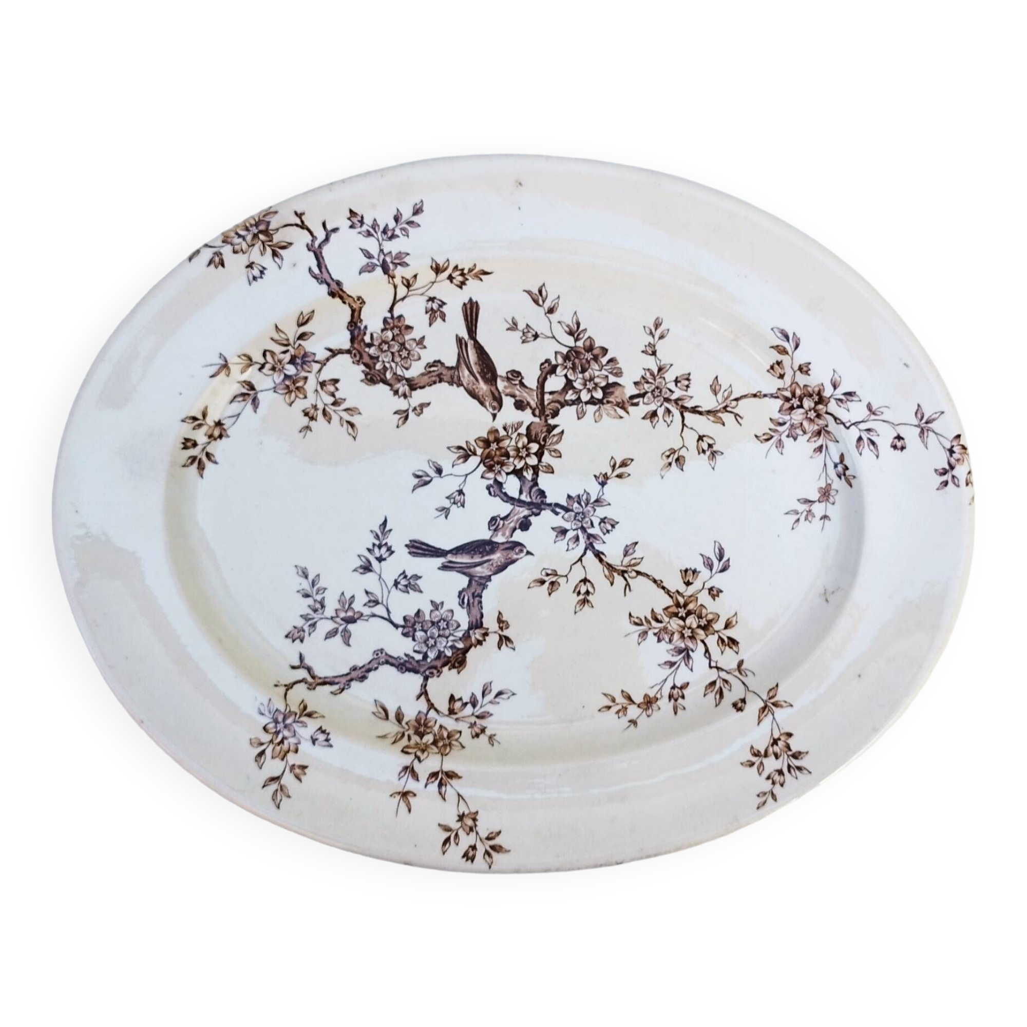 Large oval iron earthenware dish Alton English earthenware