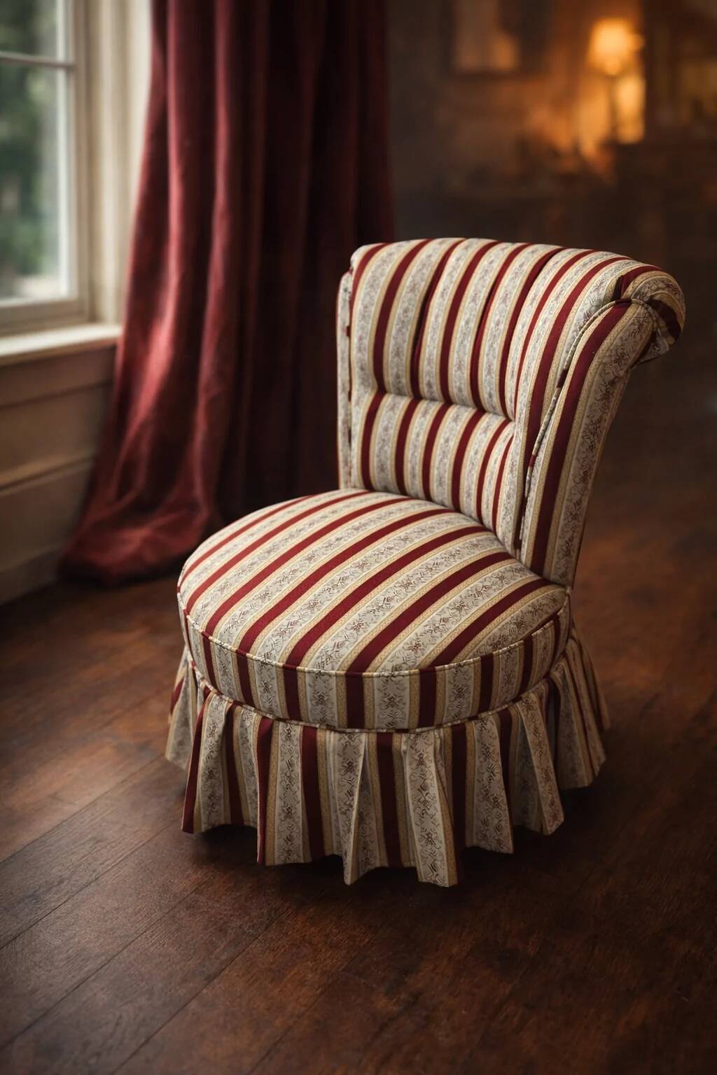 Napoleon III period upholstered armchair – stylish and comfortable