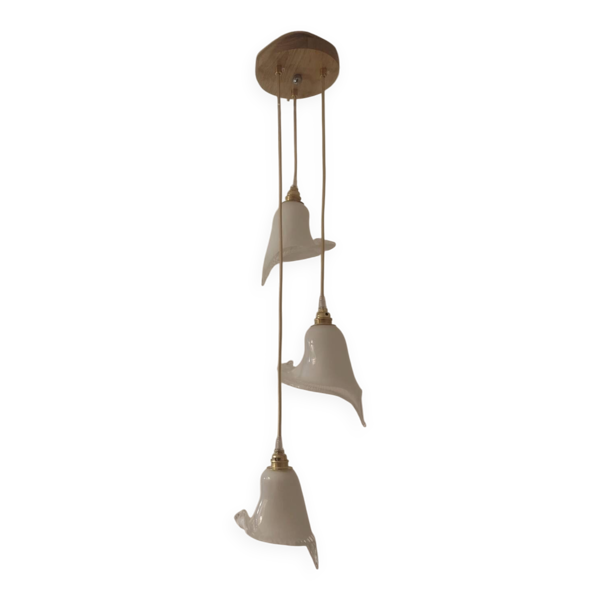 Lustre cascade en arums de Murano