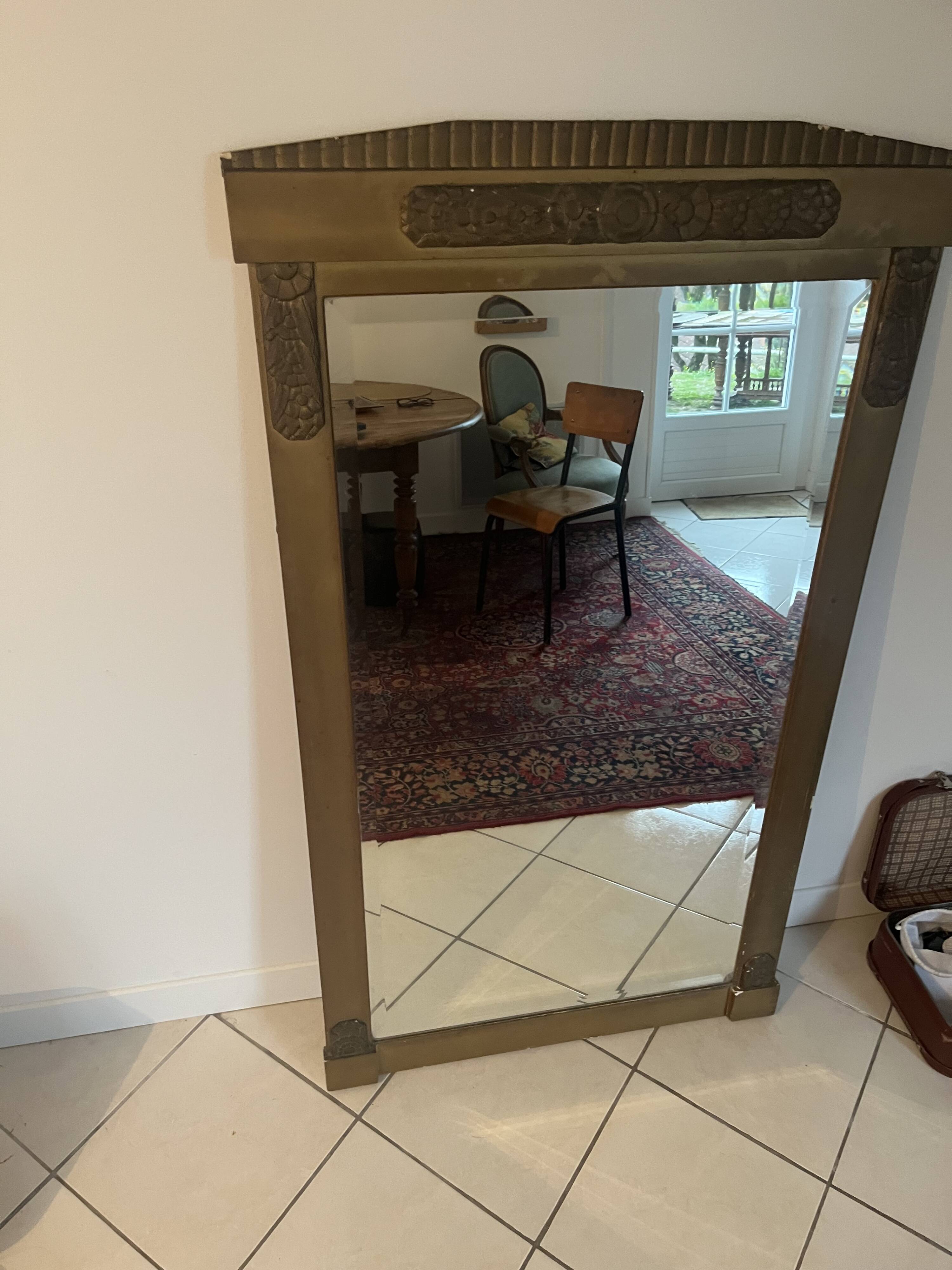 Antique art deco mirror