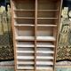 Double filing cabinet with notary curtains in solid oak 1960