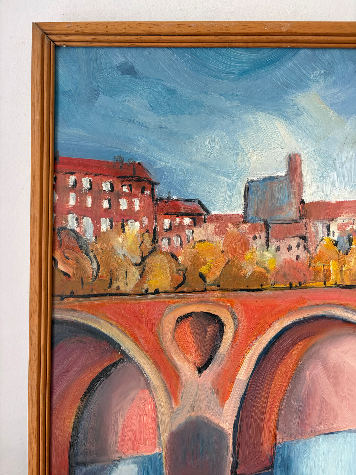 Pont Neuf, Toulouse, oil on canvas signed Sprova