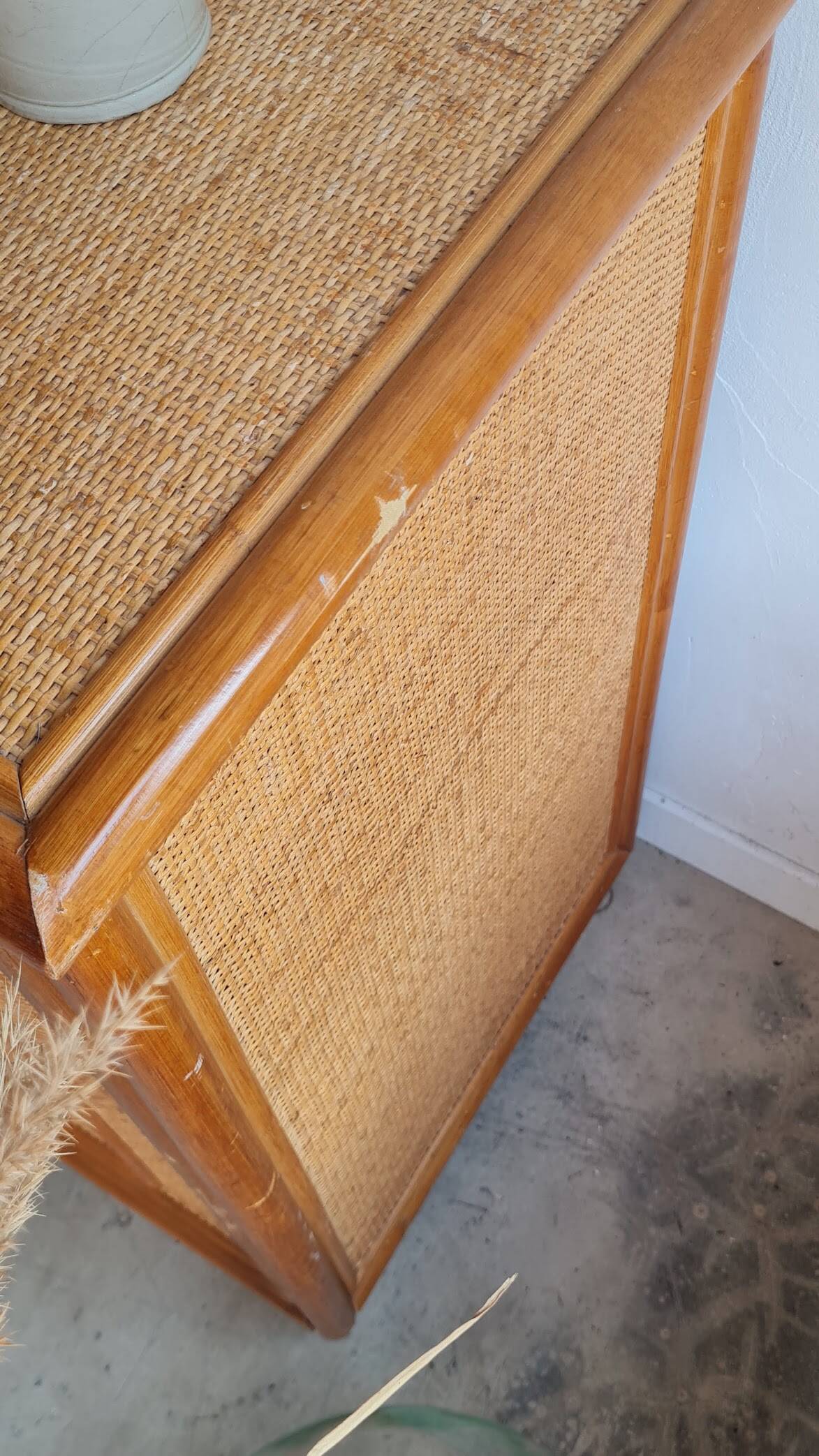 Enfilade en rotin, circa années 70