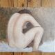 Oil on panel original female nude painting