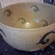 Glass paste salad bowl